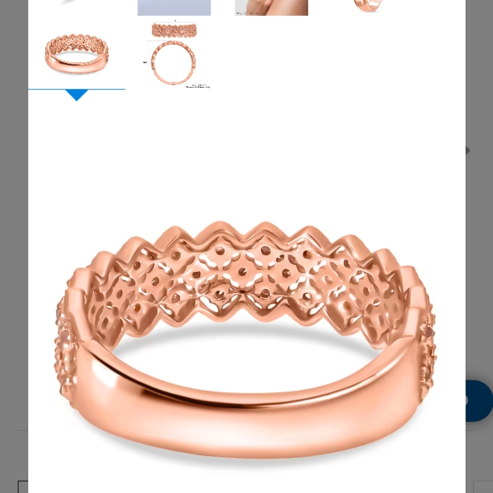 NATURAL PINK DIAMOND RING IN ROSEGOLD. - Picture 3 of 8